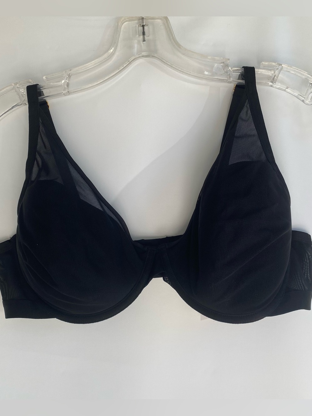 Soma bra black lightest lift mesh plunge underwire sexy comfortable 40C